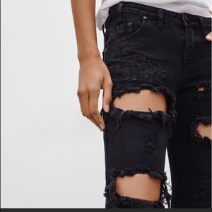 One teaspoon trashed free bird black fox jeans